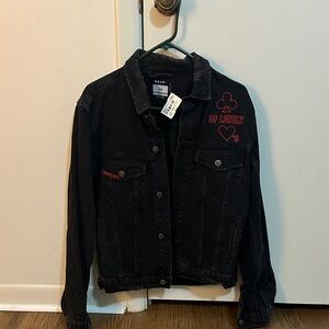 Ksubi Black Klub of Hearts Jacket with Red Accents
